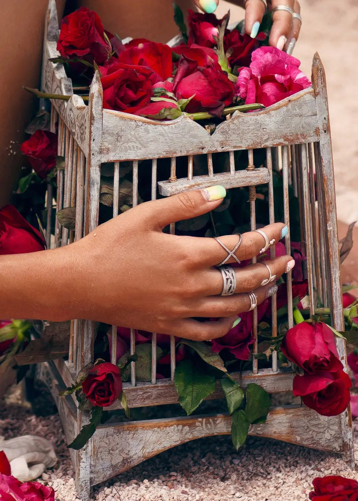 Lerretsbilde - Woman with Roses