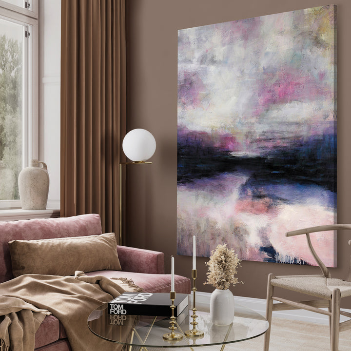 Abstrakt Oljemålning - Purple Pearl (50x70cm)