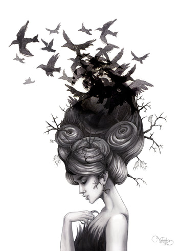 Ljuddämpande tavla - Katarina Vintrafors - Ravens Lady
