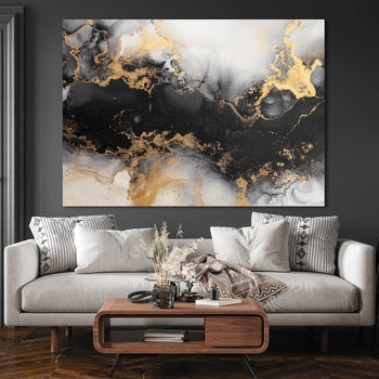 Ljuddämpande tavla - Smoke marble