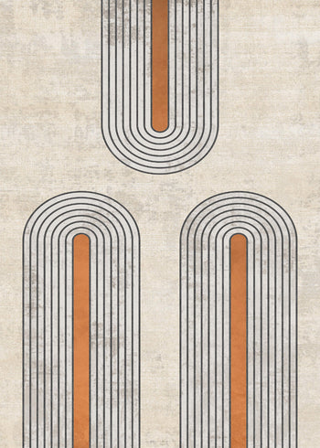 Canvastavla - Orange Geometric (50x70)