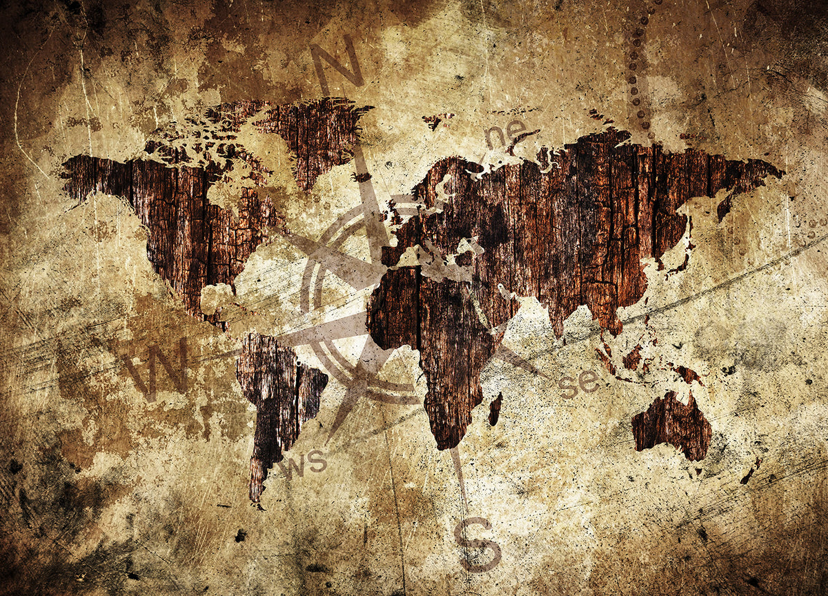 Canvastavla - The world map (100x150)