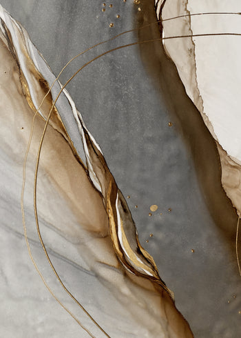 Canvastavla - Golden Seams No1 (80x120)