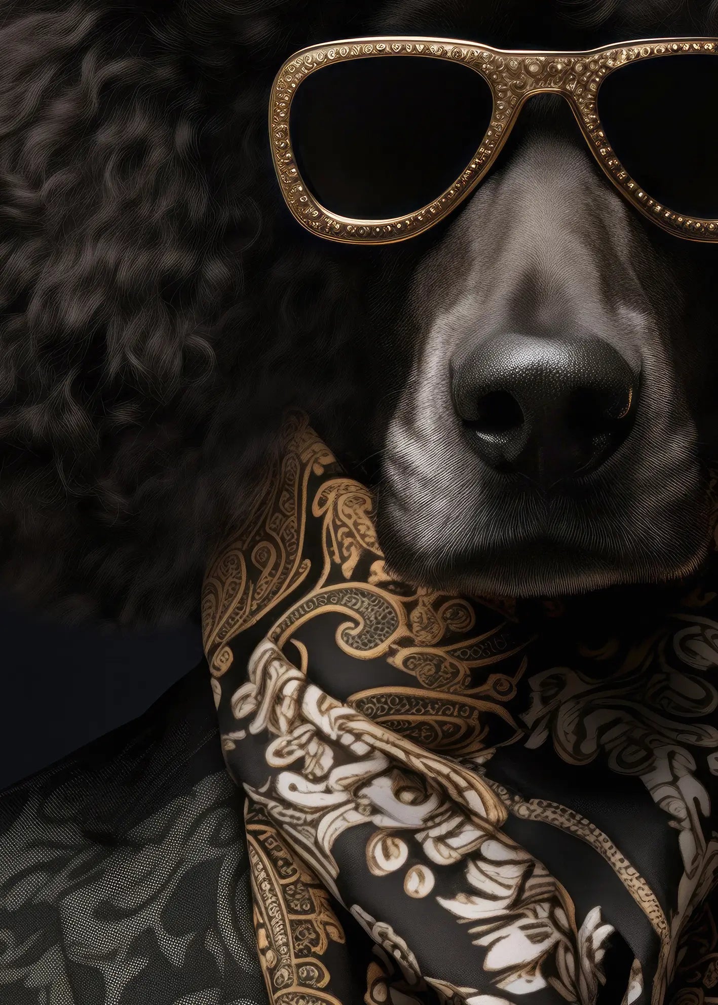 Canvastavla - Poodle Chic