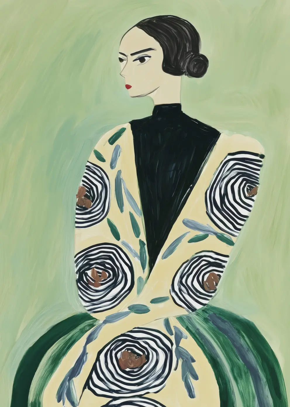 Canvastavla - Emerald Couture